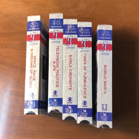 5 Sealed VHS Tapes. Walter Cronkite Remembers The 20th Century. 1997 - Picture 4 of 4